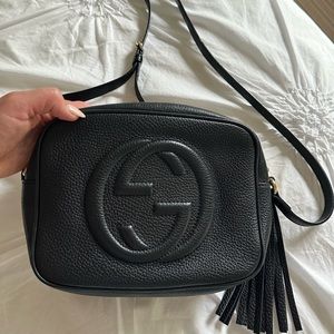 Gucci Pebbled Calfskin Small Soho Disco Bag Black